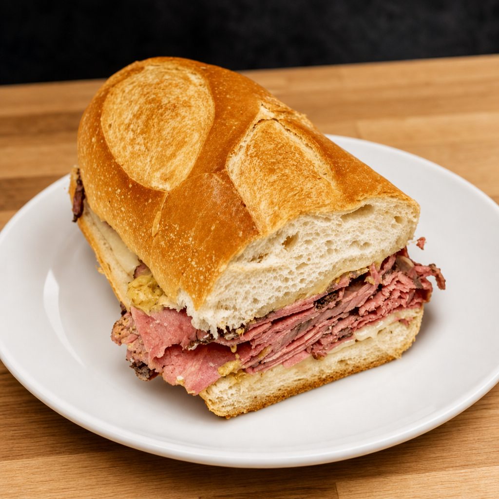 Hot Pastrami & Swiss.
