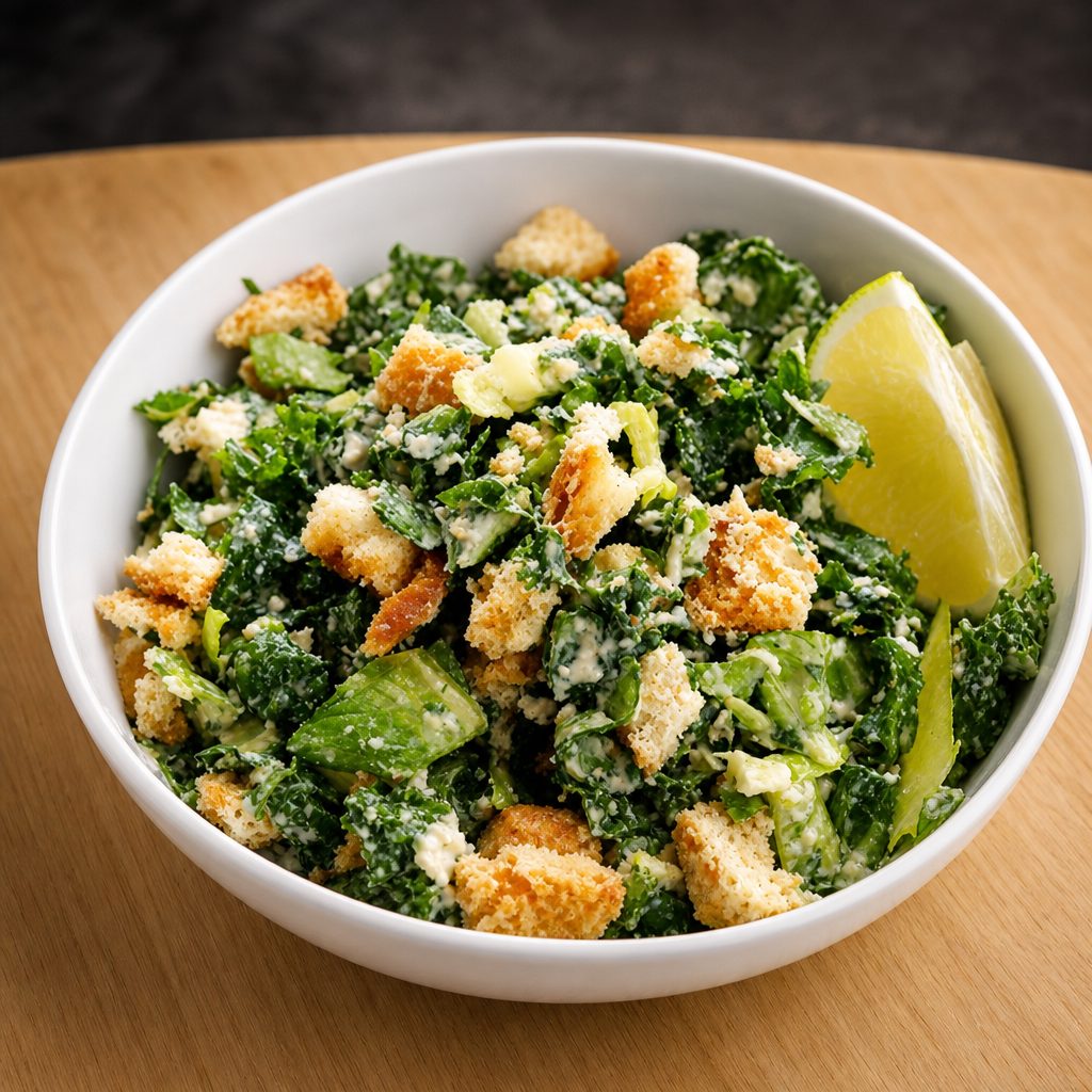 Kale Caesar w/Breaded Chicken!.
